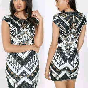 Express sequin bodycon dress NWT